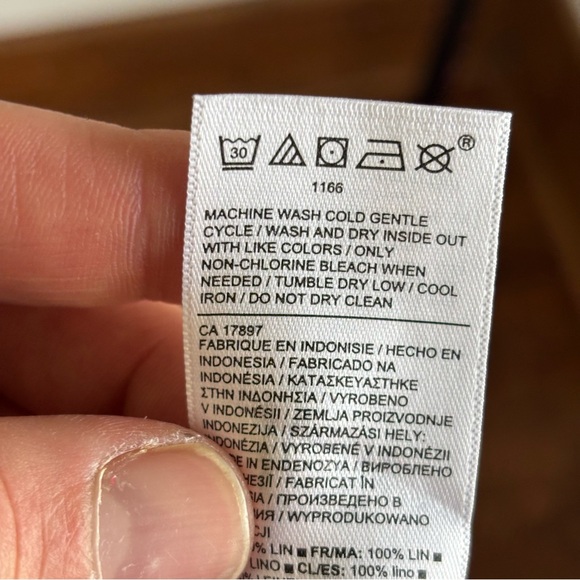 Athleta NWT Cabo Linen 4” Pull On Loungewear Shorts Chambray Blue Womens 16 - Picture 11 of 12